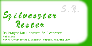 szilveszter nester business card